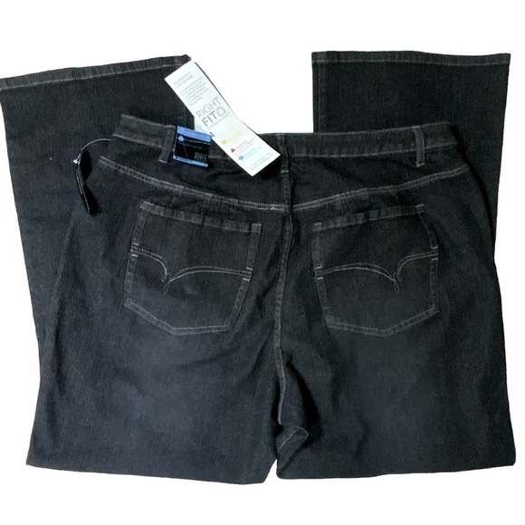 L.A. Blues Vintage Plus 5 Jeans Boot Cut Mid Rise Stretch Right Fit Charcoal 22 - Picture 2 of 16